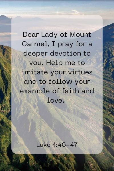 Prayer To Our Lady Of Mount Carmel