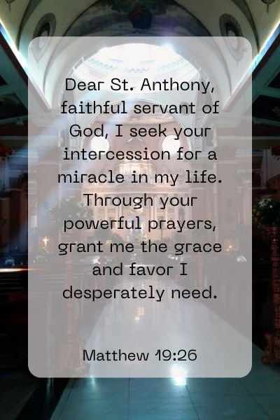 St Anthony Miracle Prayer