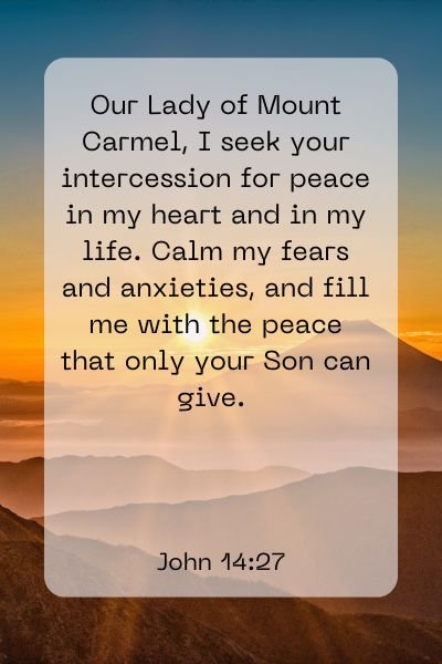 Prayer To Our Lady Of Mount Carmel