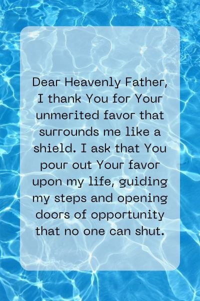 A Prayer for Divine Favor