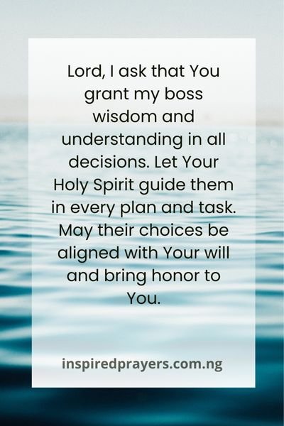 Prayer Message For My Boss