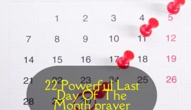 Last Day Of The Month prayer