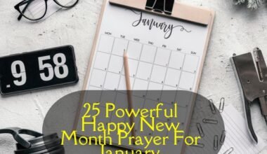 Happy New Month Prayer For January