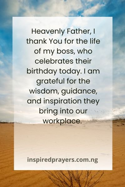 Birthday Prayer For My Boss