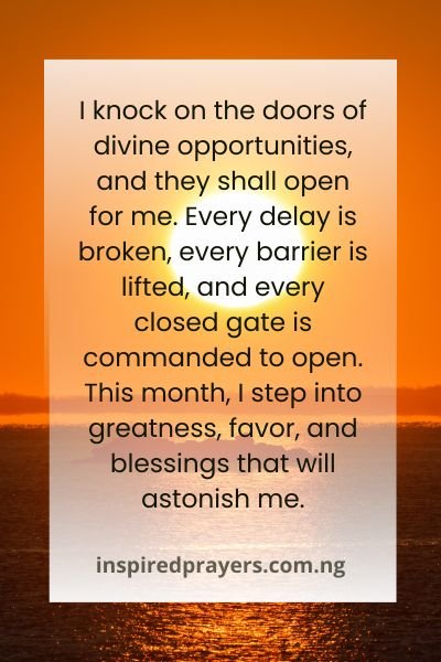 Prayer To Begin The New Month Fresh
