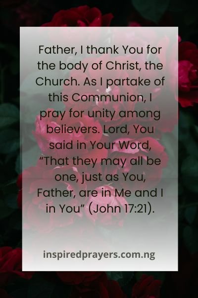 Short Prayers for Communion Strength & Hope