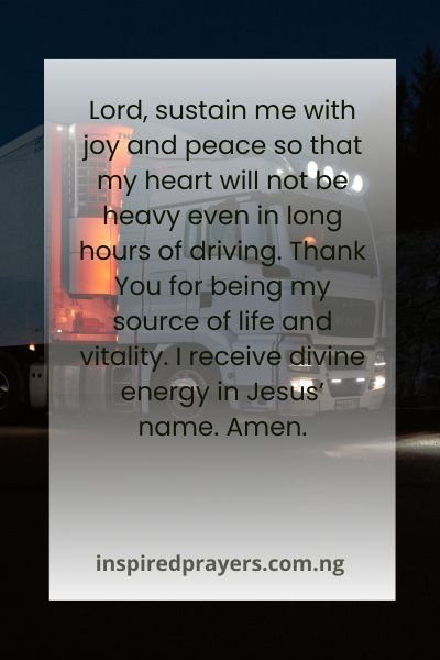 Truck Driver Morning Prayer for Road Safety