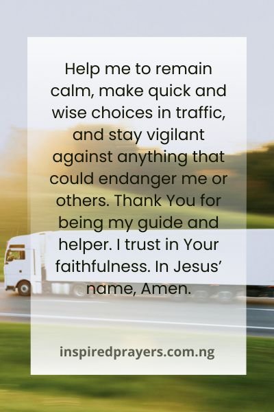 Truck Driver Morning Prayer for Road Safety